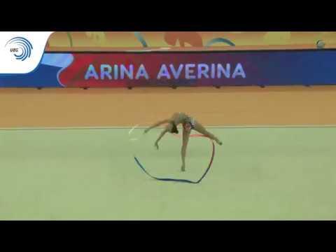 Arina AVERINA (RUS) - 2018 Rhythmic Europeans, all around final ribbon