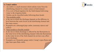 Canal Outlets It's Types - Canal Structures - Water Resource Engineering 2