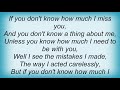 Gary Allan - You Dont Know A Thing About Me Lyrics