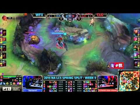 Winterfox vs  CLG  Highlights ( Winterfox vs Counter Logic Gaming ) - 2015 NA LCS Spring W3D1
