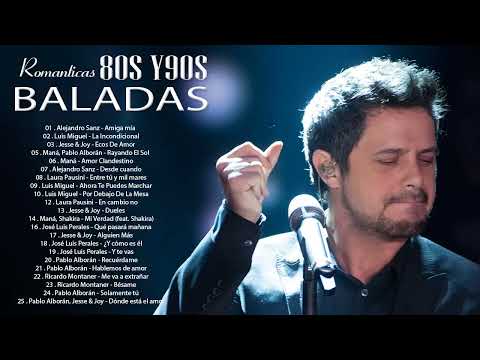 Luis Miguel, Laura Pausini, Alejandro Sanz, Maná - Romantic Ballads From The 80s And 90s In Spanish💖