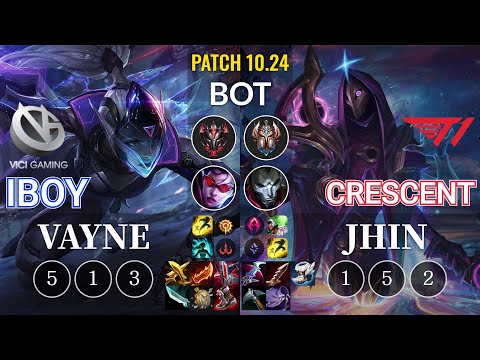 VG iBoy Vayne vs T1 Crescent Jhin Bot - KR Patch 10.24