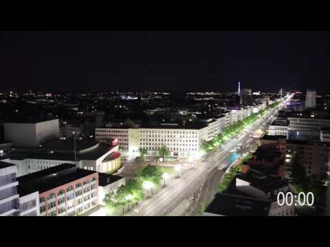 City Night Time Lapse / Zeitraffer Film - Kaiserdamm - 2015