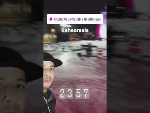 Maher Zain durning rehearsals for Sharjah  American university concert