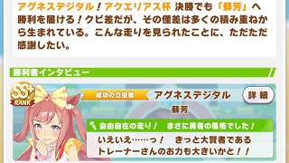 ウマ娘　アクエリアス杯ダート1600mグレードB決勝