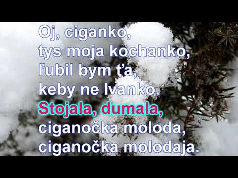 Ciganočka - folklór-Rusínska ľudová pieseň - slova piesne a melódia bez spevu inštrumental - karaoke
