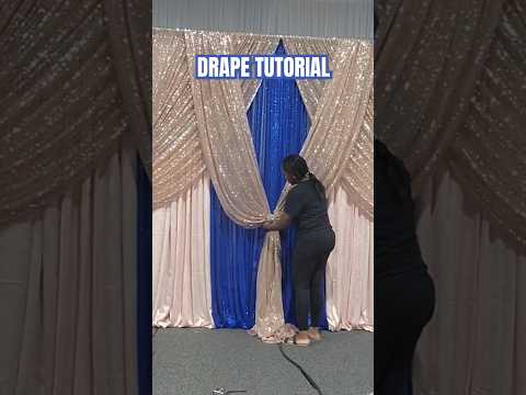 Glitz shimmer rose gold and blue drapes tutorial #shorts #drapes #wedding