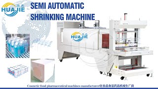 Semi Automatic Vertical Beverage Water Bottle Packing Machine Film Heat Shrinkable Packaging Machine