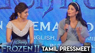 Frozen 2 Tamil Pressmeet | Shruti Haasan | Dhivyadharshini DD | Lyricist Vivek | Disney video