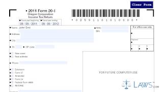 Form 20 I Oregon Corporation Income Tax Return