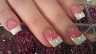 HOW TO PERFECT SOLAR PINK AND WHITE NAILS PART 1 backfill