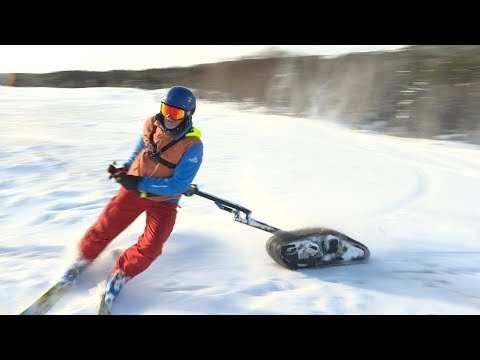 This Motorized Ski Will Make Snow Surfing So Easy!