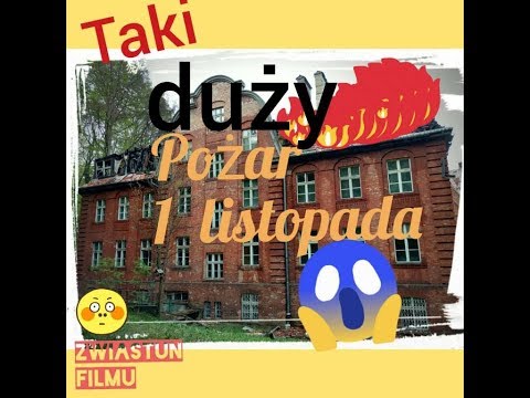 Zabytkowy opuszczony budynek, nocny pożar, dawny dom asystenta
