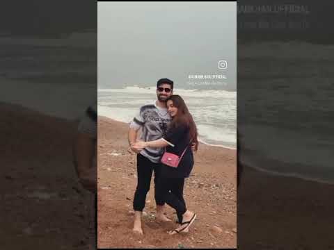 Aiman & Muneeb at Beach #love #beach #aimankhan #trending   #shorts