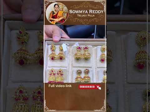 earrings from 2.5 grms gold sheeted jewellery #goldsheetjewellery  #telanganapilla #maa #shorts
