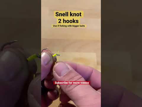 Snell knot with 2 hooks- How To Tie snell fishing knot