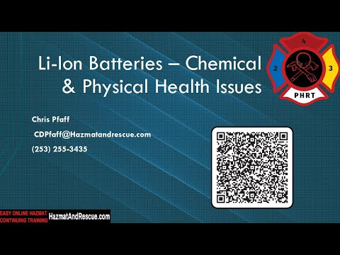 Lithium-Ion Batteries: Chemicals & Physical Health Issues - Provident Webinar with Chris Pfaff