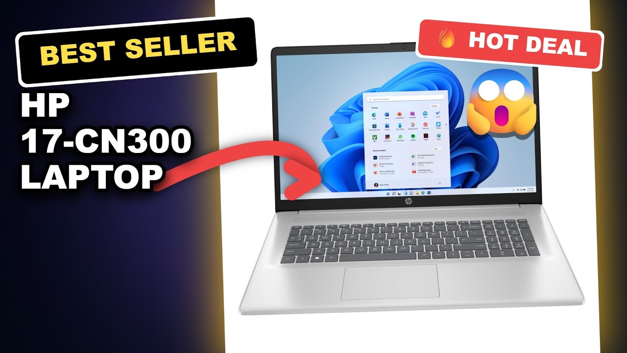 HP 17-CN300 Laptop Tested: Is This 17.3" Powerhouse Worth It in 2025? review video