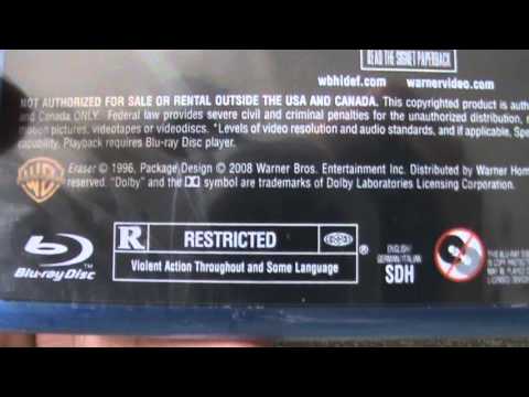 Eraser Blu-Ray Unboxing