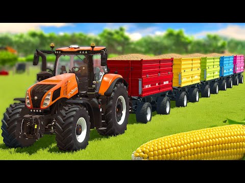 LOAD AND TRANSPORT CARROTS AND HARVEST CORN WITH CLAAS TRACTORS - Farming Simulator 25