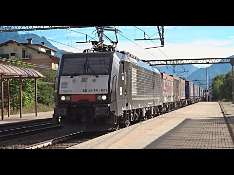 [HD - Treni] E189.927 Rail Traction Company (RTC) + Treno Merci Intermodale in transito a Lavis!