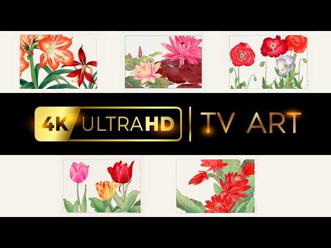 🌸 1 HOUR of Stunning 4K Flower Art for TV | Ultra HD Screensaver Ambiance Masterpiece NO AI !