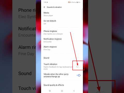 How to enable or disable touch vibration in vivo #shorts