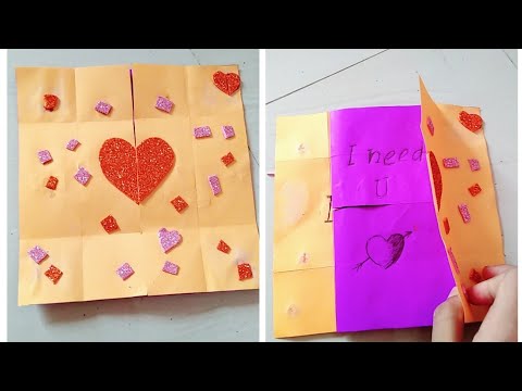 How to make a beautiful greeting card. By (simple arts with mufeeda) #crafts #simpleartswithmufeeda
