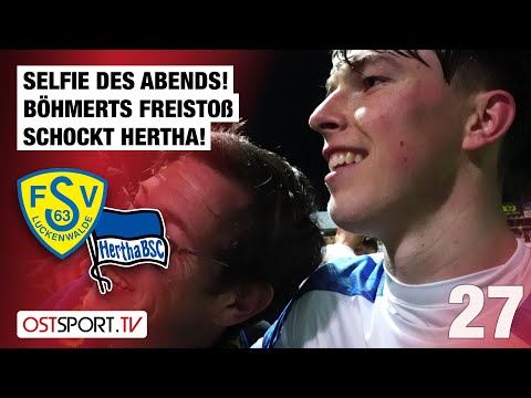 Selfie des Abends! Böhmerts Freistoß schockt Hertha: Luckenwalde - Hertha BSC | Regionalliga Nordost