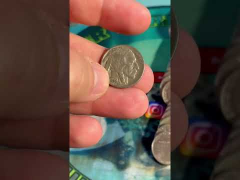 Old buffalo nickel found while coin roll hunting bank wrapped nickels