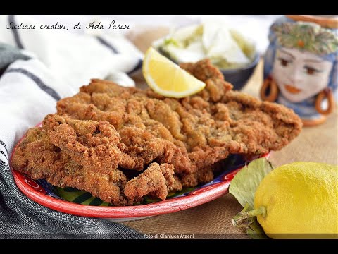 SICILIANI CREATIVI - Cotolette fritte alla messinese, ricetta siciliana - Cutlets sicilian style