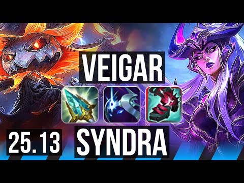 VEIGAR vs SYNDRA (MID) | Rank 1 Veigar, 10/2/11 | KR Grandmaster | 25.13