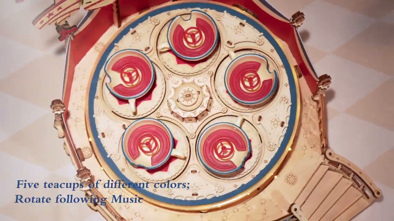 RoboTime 3D skladačka hračiek Kolotoč Cup Swirl