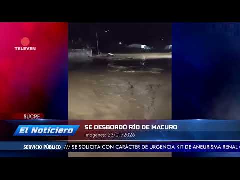 Familias afectadas por desbordamiento de río en Sucre – El Noticiero emisión meridiana 23/01/26
