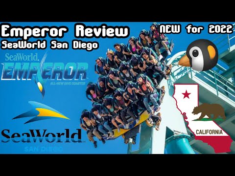Emperor REVIEW [NEW B&M Dive Coaster] SeaWorld San Diego | San Diego, California (2022)