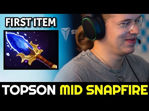 T1.TOPSON Mid Snapfire with First Item Scepter — 26min GG 7.32c Dota 2