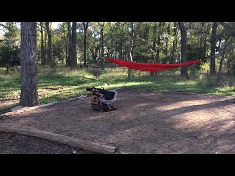 Overview of McKinney Falls SP campsite #30