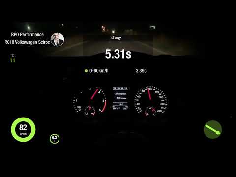 VW Scirocco 2.0TDI 140 0 - 100 1/4 Stage 1+ Downpipe DSG Tune + LC RPO Performance