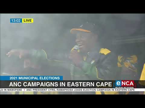 Municipal Elections ANC President Cyril Ramaphosa addresses EC supporters