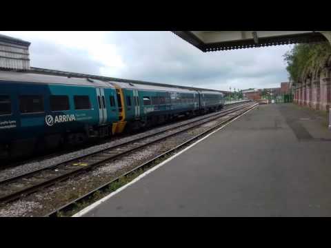 ATW 158818+158819 departing Shrewsbury, WML,  2/6/17