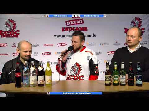 26 Spieltag Oberliga Süd 17/18 Pressekonferenz ECDC Memmingen vs EV Weiden