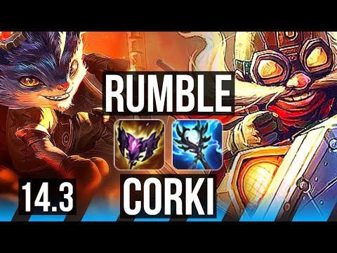 RUMBLE vs CORKI (MID) | 15/0/5, Legendary | NA Grandmaster | 14.3