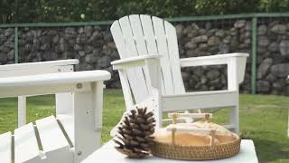 WestinTrends Malibu Outdoor Folding Poly Lumber Adirondack Chair
