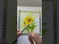 Easy Sunflower Abstract Painting ️ For Beginners Painting Youtubeshorts