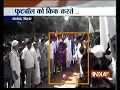Bihar Minister falls down while kicking football during a tournament in Nalanda