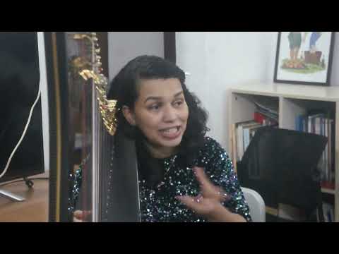 Meagan Alphonso Pandian in Goa on the harp... links with China, India, and music from Spain