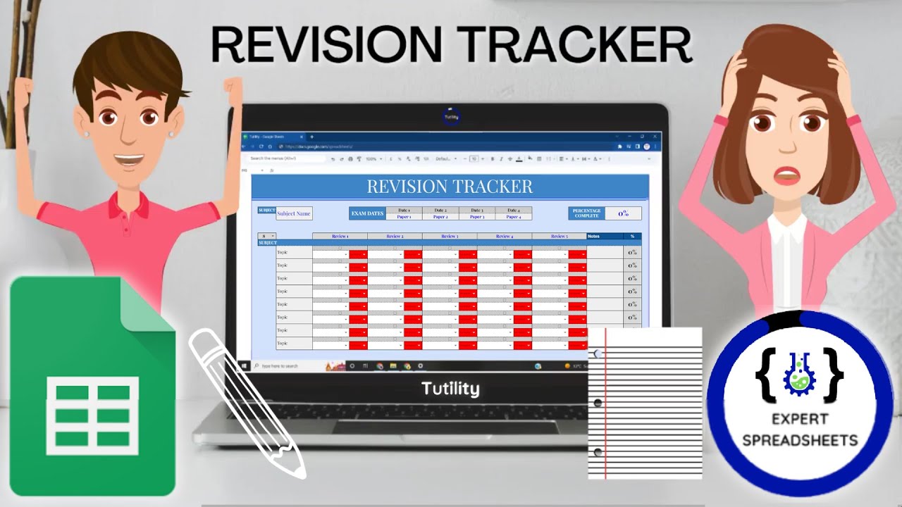 EXAM REVISION PLANNER AND TRACKER | School Spreadsheet | Google Sheets