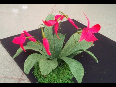 How To Make Paper Flower From Crepe Paper #1 - Craft Tutorial