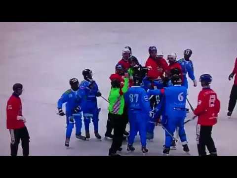 Skandalscener och slagsmål under Somalia - Tjeckien i Bandy-VM 2017