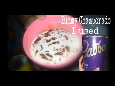 Champorado using Cadbury drinking chocolate